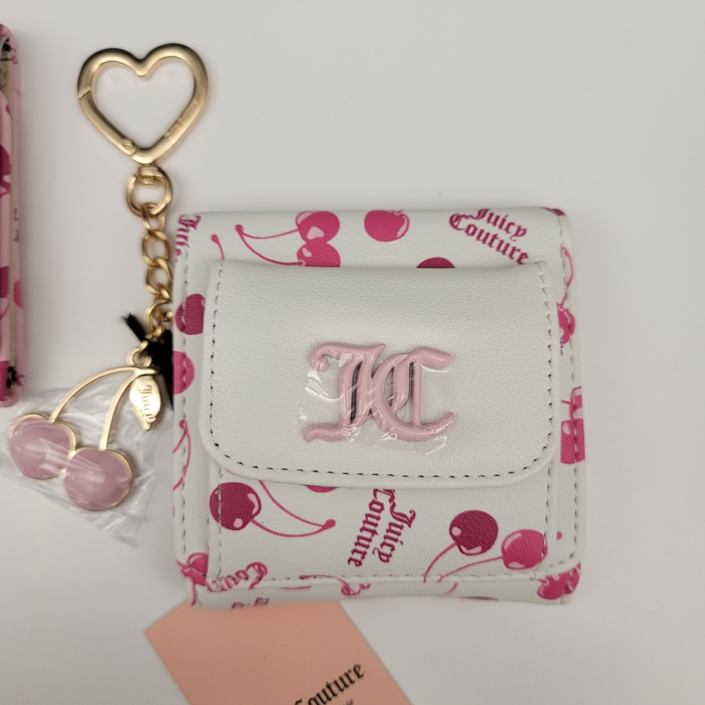 Juicy Couture Pink and White Cherry On Top wallet set - Picture 3 of 8